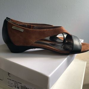 Calvin Klein Bennie Suede/Napa shoes in Cognac!!